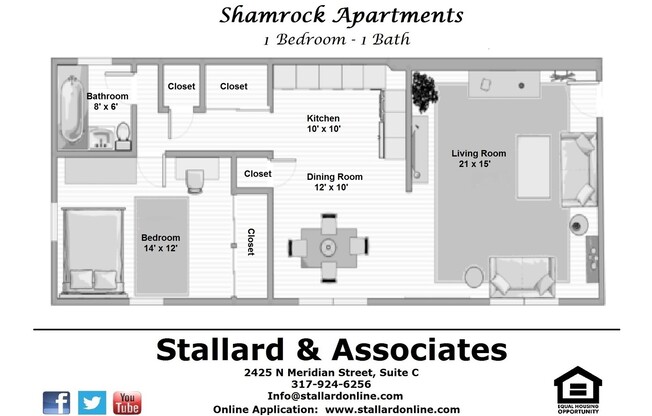 1 bed, 1 bath, 700 sqft, $745, Unit B15