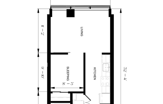 1 bed, 1 bath, 534 sqft, $2,095, Unit 115