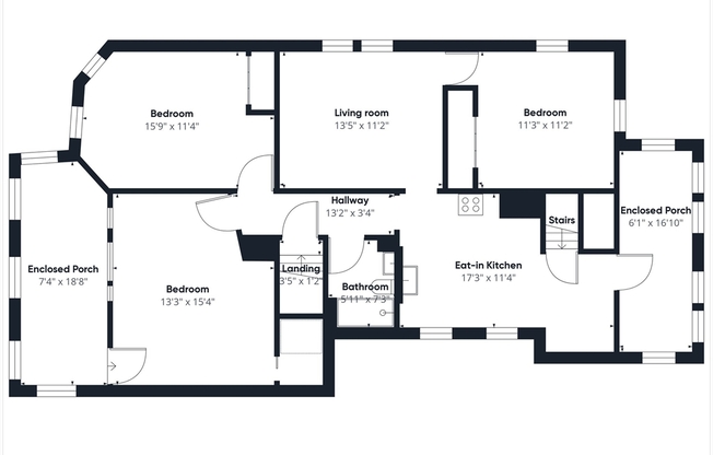 3 beds, 1 bath, 1,314 sqft, $3,200, Unit 3