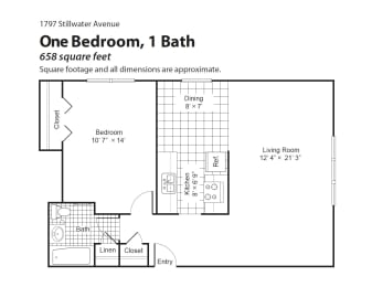 1 bed, 1 bath, 658 sqft, $999