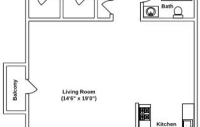 2 beds, 1 bath, 950 sqft, $885