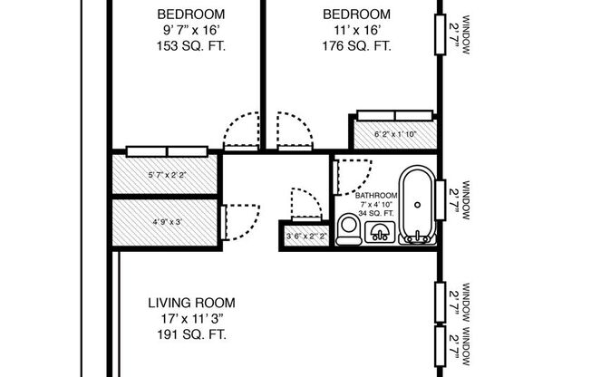 2 beds, 1 bath, 800 sqft, $1,795