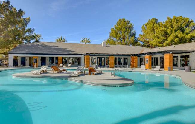 our apartments showcase an unique swimming pool