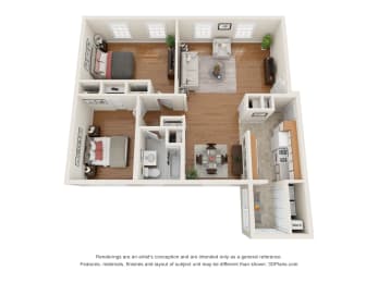 2 beds, 1 bath, $1,945