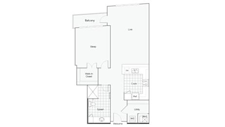 1 bed, 1 bath, 796 sqft, $1,499