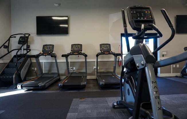 Work out your stress in the spacious community fitness center.
