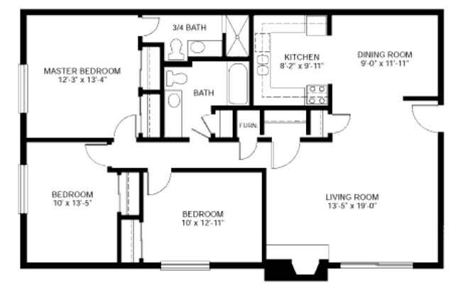 3 beds, 2 baths, 1,350 sqft, $1,460, Unit C-70