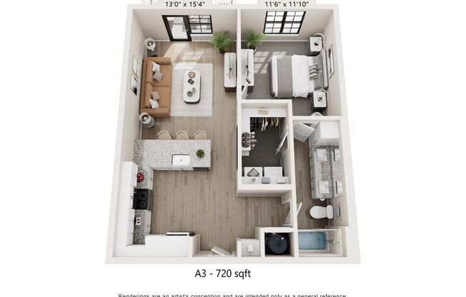 1 bed, 1 bath, 720 sqft, $1,775, Unit 5808105