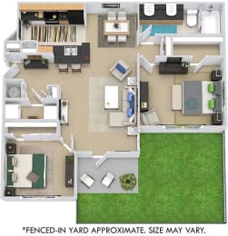 2 beds, 1 bath, 995 sqft, $1,539