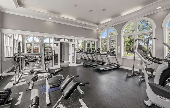 Apartment Fitness Center with Free Weights