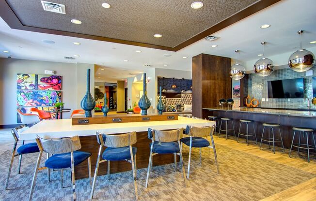 Station R Apartments in Atlanta GA photo of Ultra-Modern Clubroom with a Wi-Fi Café