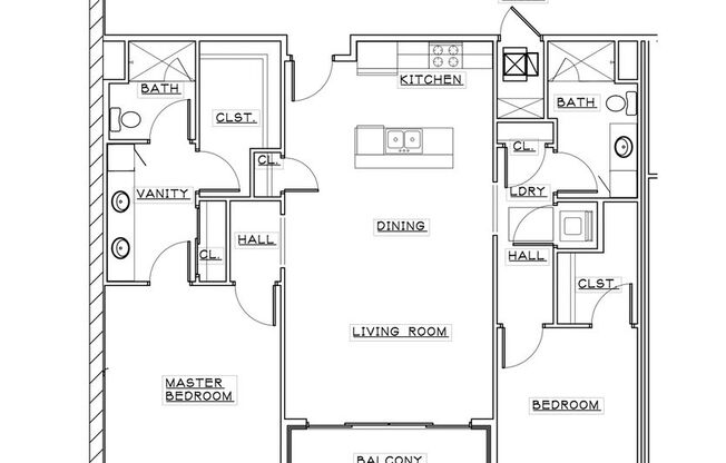 2 beds, 2 baths, 1,321 sqft, $1,950, Unit 201