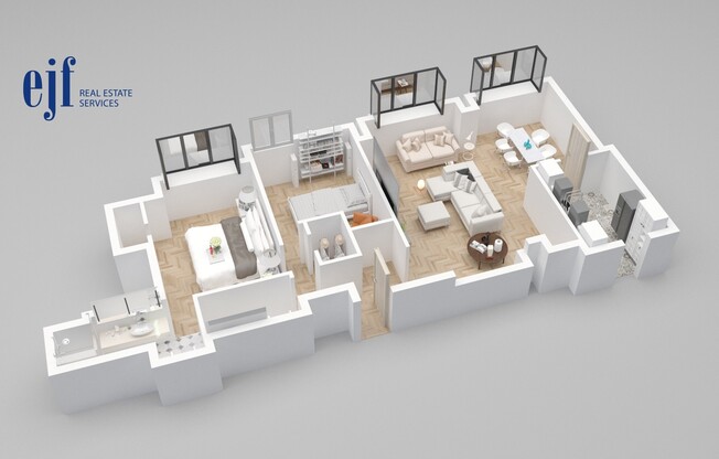 Spacious 2 Bedroom, 2 bath condo. Enjoy beautiful and breathtaking views of the Cathedral from the roof deck!  Utilities and parking included in rent!