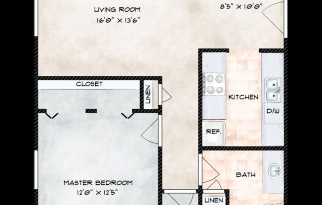 1 bed, 1 bath, 720 sqft, $1,200