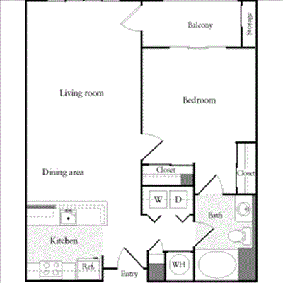 1 bed, 1 bath, 845 sqft, $3,085, Unit 214