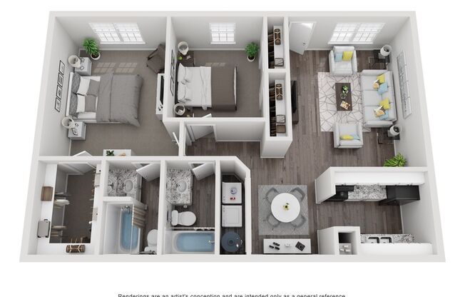 2 beds, 2 baths, 925 sqft, $1,150