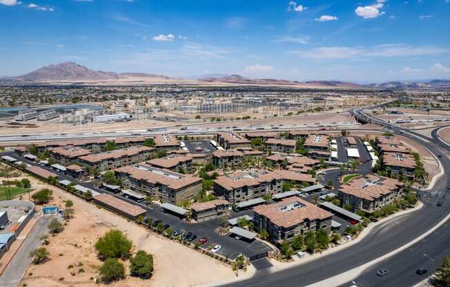 an aerial view of the city of twentynine palms
