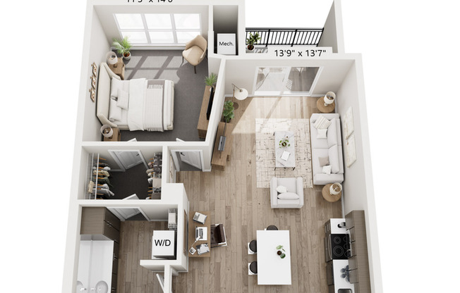 1 bed, 1 bath, 815 sqft, $1,760, Unit 8421-110