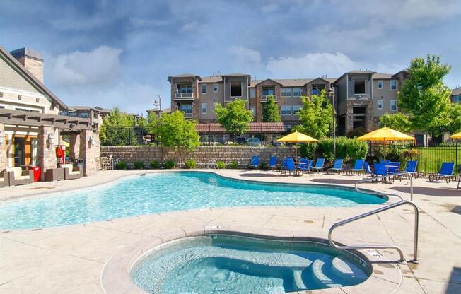 Hot Tub And Swimming Pool at San Marino Apartments, Utah, 84095