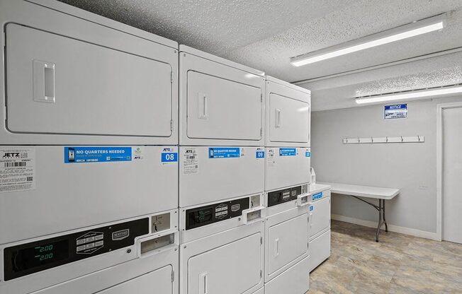 laundry room at apartment community