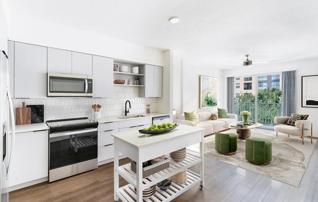 Light and dark kitchen and bathroom finish options let you tailor your space, all within easy reach of Tampa’s Encore District.