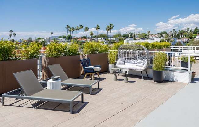 Roof top lounge deck with incredible views