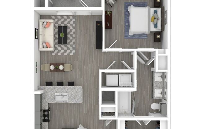 1 bed, 1 bath, 745 sqft, $1,029