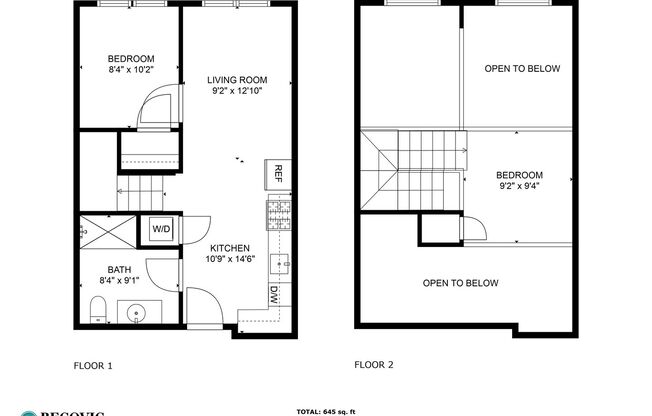 2 beds, 1 bath, 645 sqft, $2,500, Unit 508