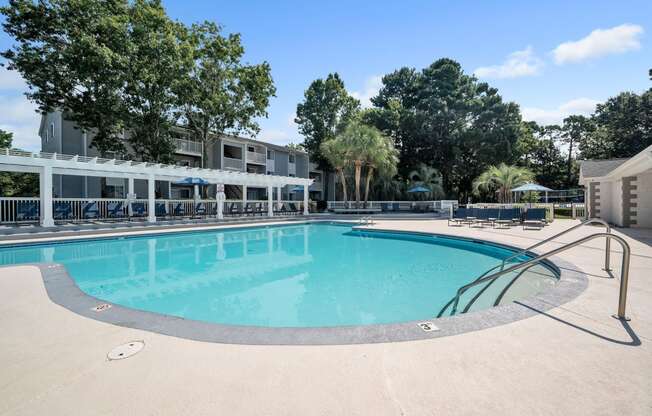 the swimming pool at our apartments