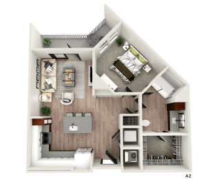1 bed, 1 bath, 848 sqft, $1,663