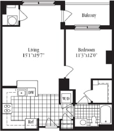 1 bed, 1 bath, 789 sqft, $1,885