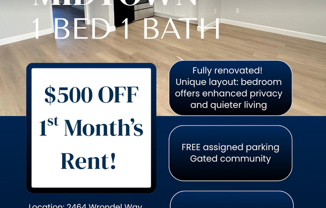 1 bed, 1 bath, 480 sqft, $1,079, Unit 29