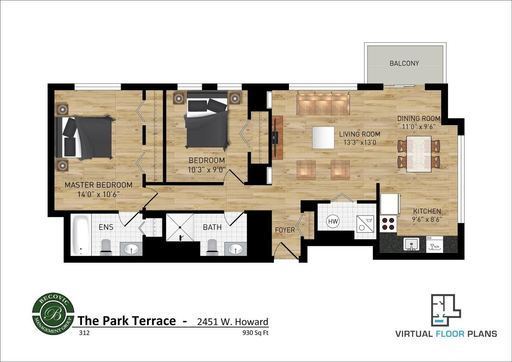 2 beds, 2 baths, 900 sqft, $2,550, Unit 212