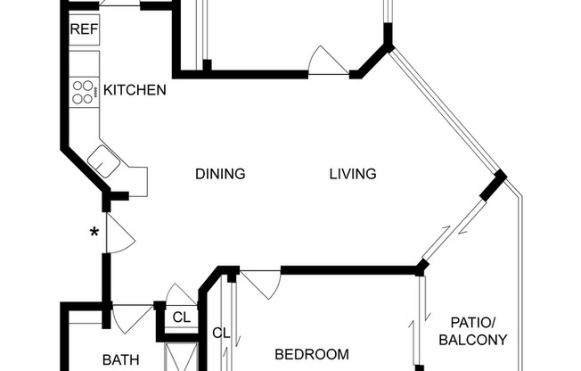 2 beds, 1 bath, 836 sqft, $3,194