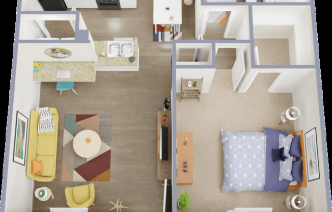 1 bed, 1 bath, 650 sqft, $749