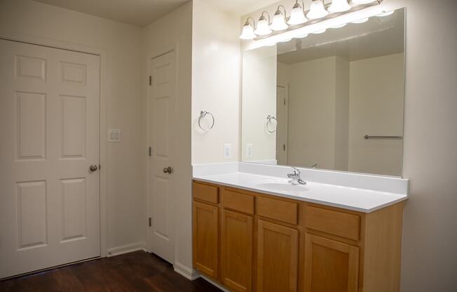 Bathroom vanity at The Residences at Brookside Commons, Owings Mills, Maryland Apartments