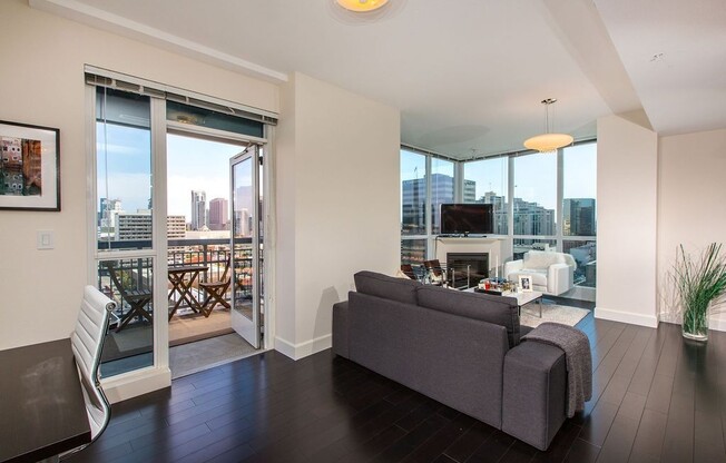 Fully Furnished, 2 bedrooms, 2 bath in the heart of Little Italy on 15th floor of La Vita high rise!