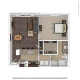 1 bed, 1 bath, 879 sqft, $1,567