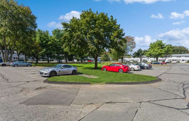 Apartment complex parking lotat Fox Hill Commons, Vernon, CT, 06066