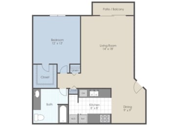1 bed, 1 bath, 710 sqft, $1,425