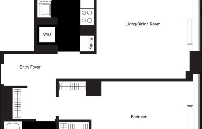 1 bed, 1 bath, $6,495, Unit 7U