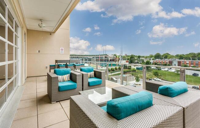 The Rooftop Deck With Views at Greenway at Fisher Park, Greensboro, NC