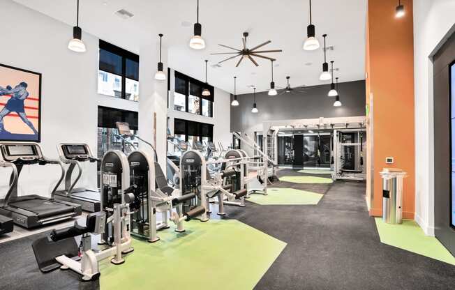 fitness center at Aya Apartments