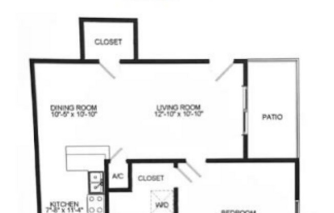 1 bed, 1 bath, 674 sqft, $1,245