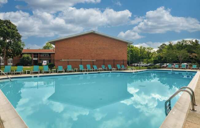 the swimming pool at our apartments at Gates of West Bay in VA 23503