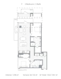 2 beds, 2 baths, 1,418 sqft, $5,295