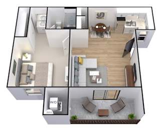 1 bed, 1 bath, 450 sqft, $2,266