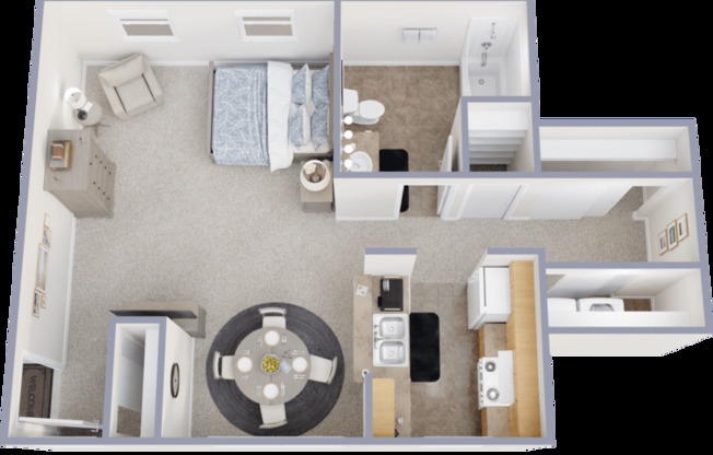 Studio, 1 bath, 574 sqft, $1,174