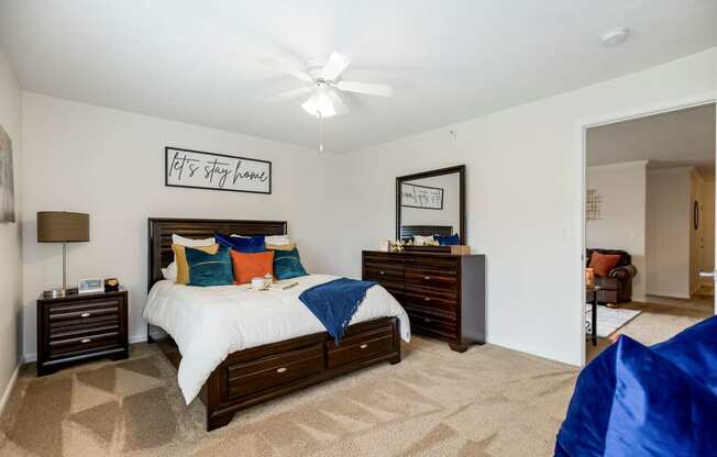 Bedroom with Plush Carpeting