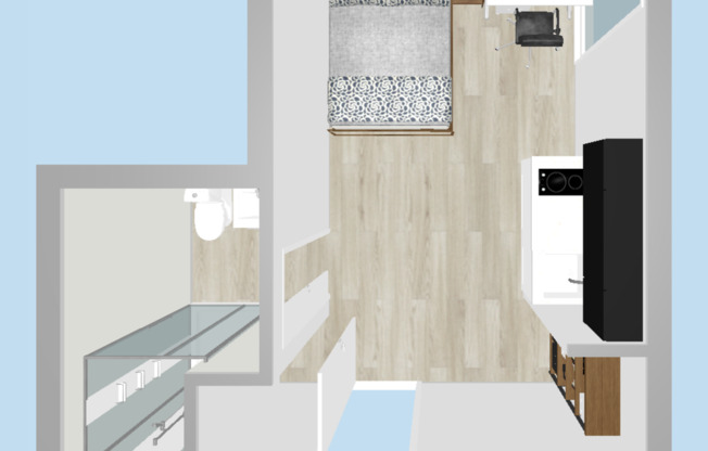 Studio, 1 bath, 251 sqft, $1,084, Unit B08 MFTE